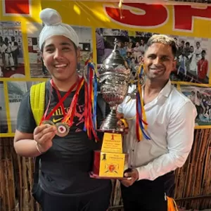Mst. Manvir Singh Sandhu has bagged two gold medals at the Wushu Championship of Palghar organised by the Palghar Wushu Association.